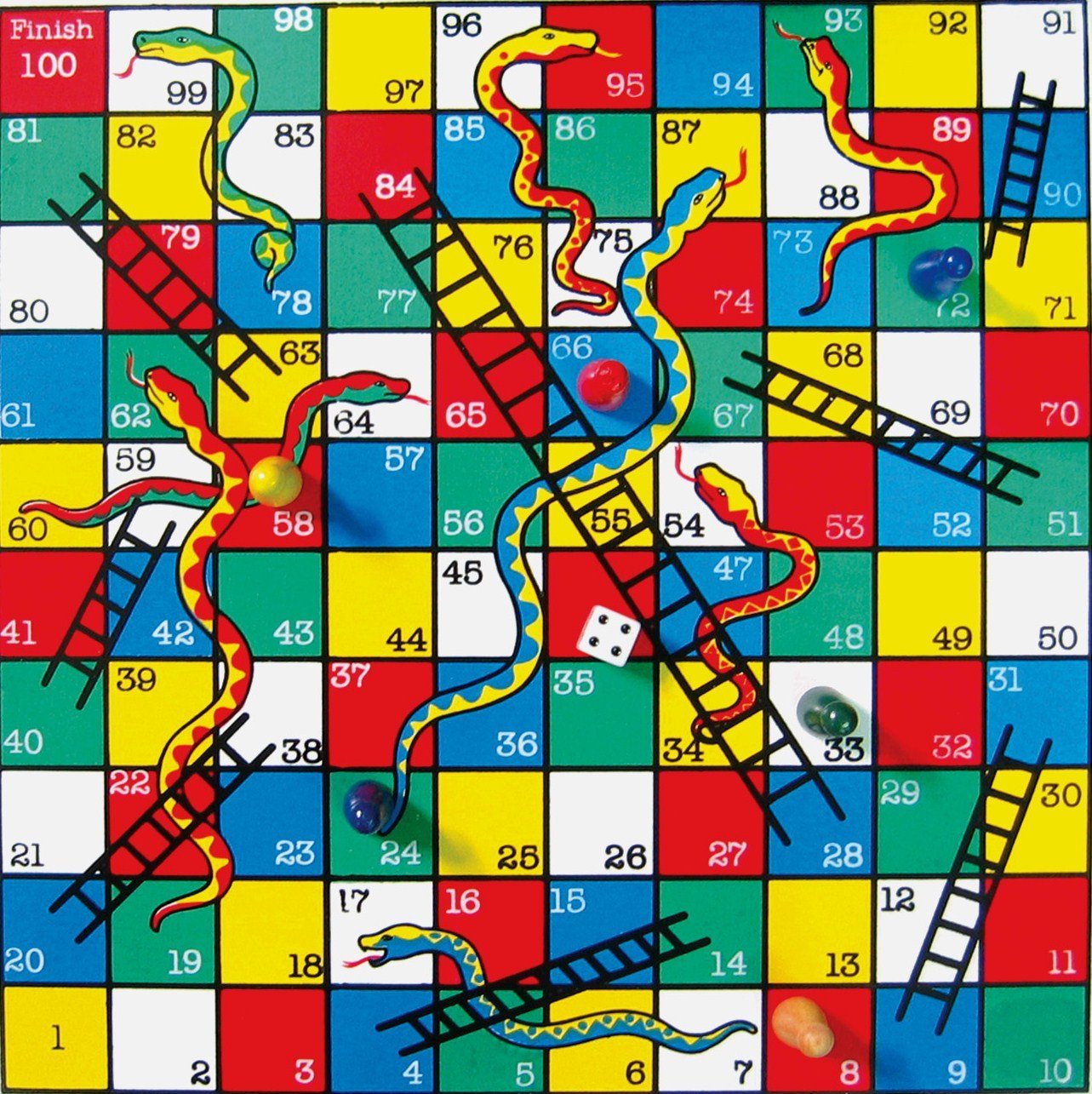 Make & Play Snakes n Ladders Game - Place Value & Counting - 2